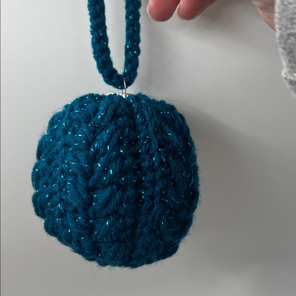 Handmade Sparkle Crochet Ornament - 1 One - Picture 4 of 7
